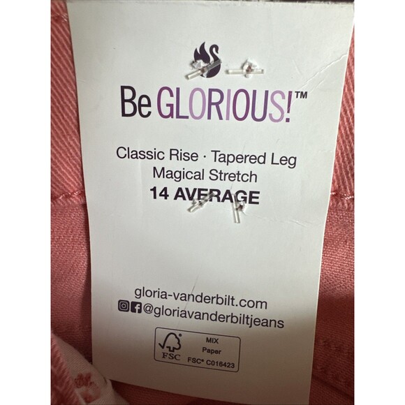 Gloria Vanderbilt Women's Amanda Colored Twill Straight-Leg Slimming Jeans 14 - Picture 7 of 7